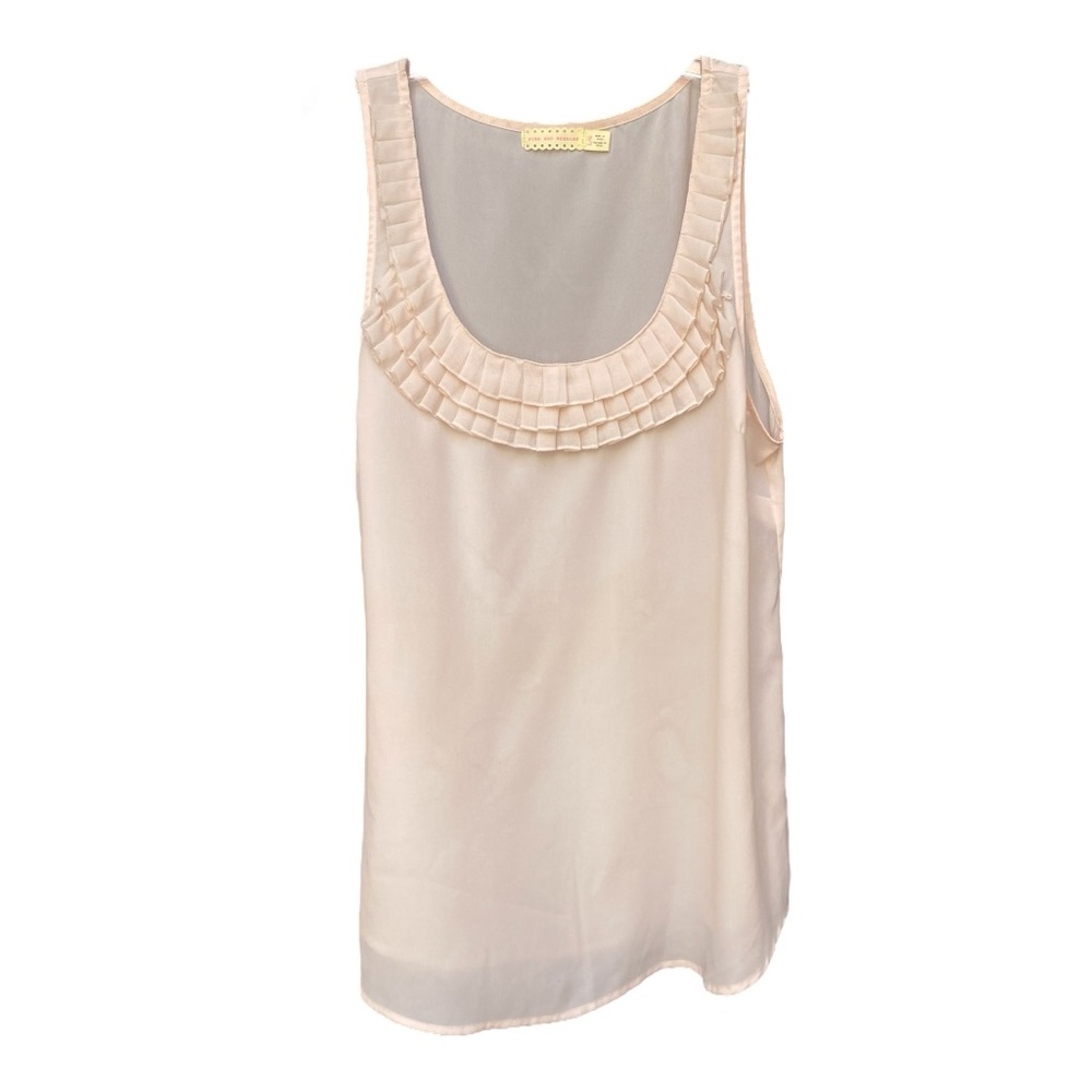 Pins & Needles Pink Ruffled Tank Top